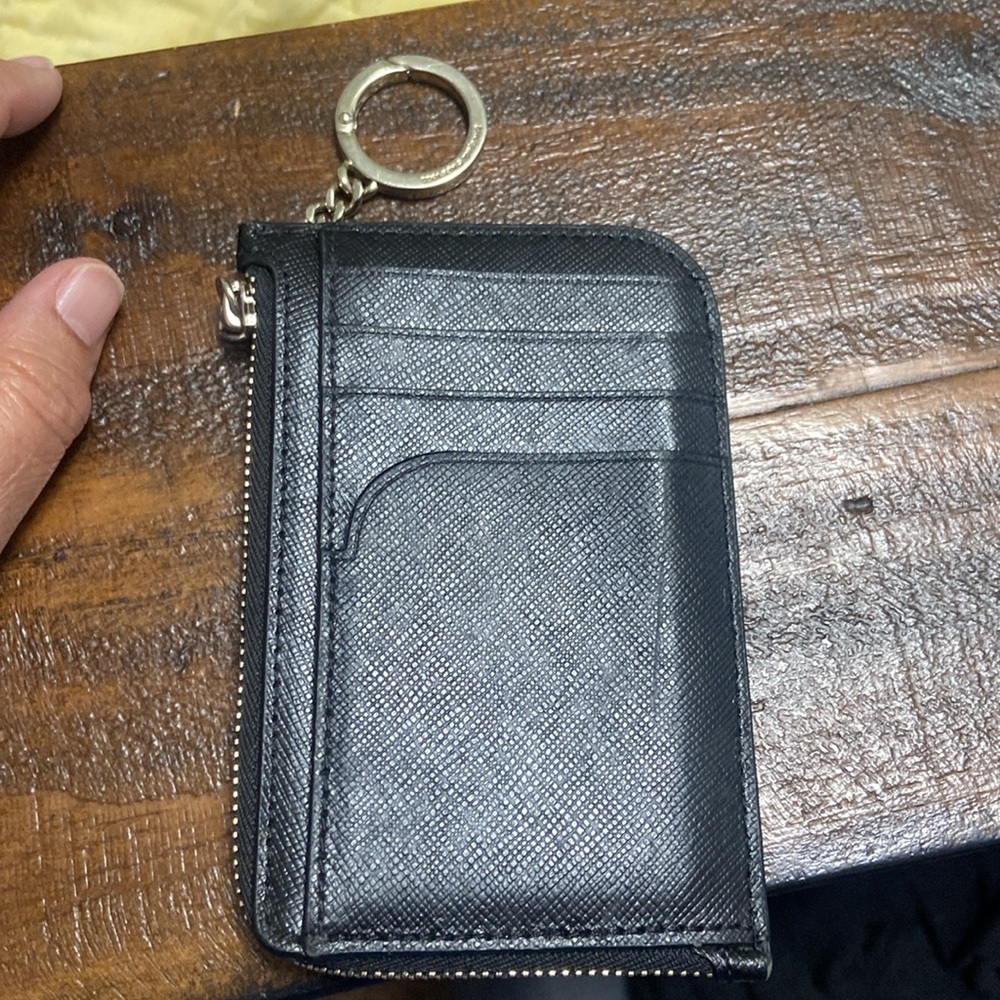 Kate Spade Black Leather Keychain Pouch - Picture 2 of 2
